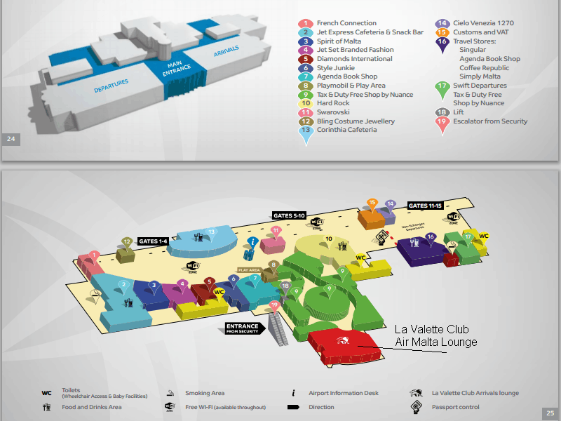 Valletta Airport Terminal Map